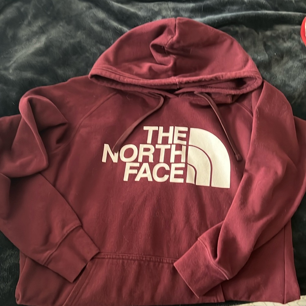 Maroon North Face Hoodie - gently used